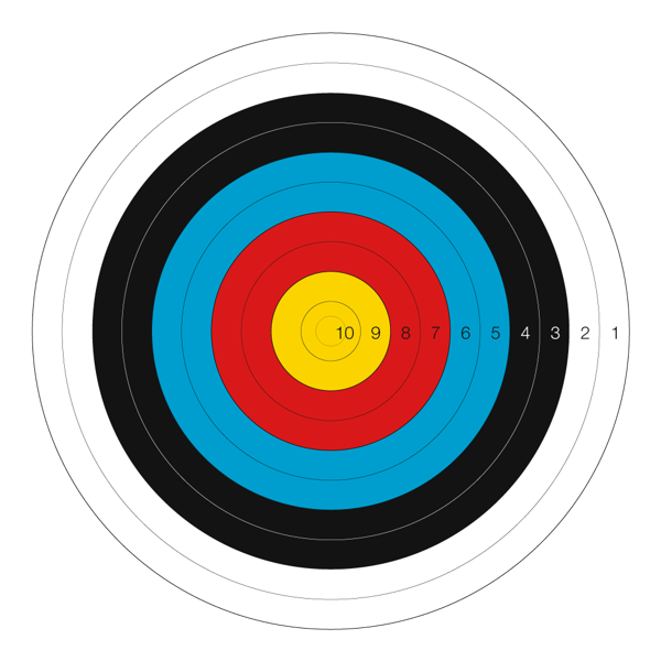  Tarcza  Papierowa 80 cm Fita numerowana